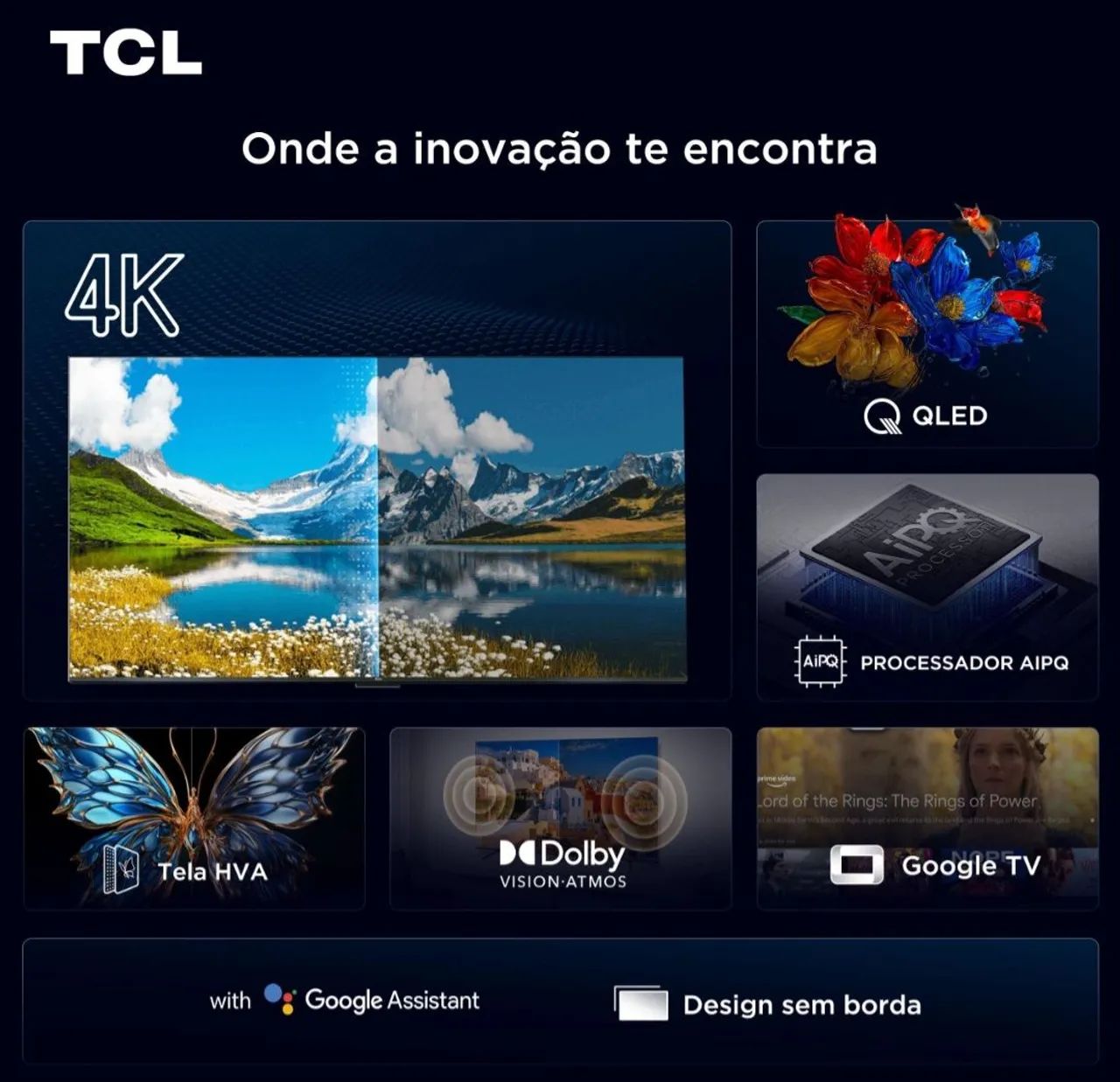 Tv tcl p7k 4k 75 polegadas smart  - Foto 4
