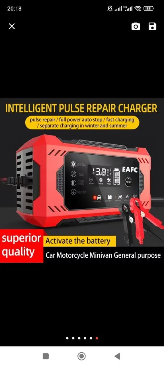 Carregador Bateria 12V 6A Carro e Moto Sorocaba  - Foto 2