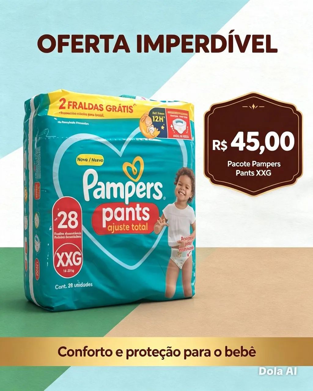 Fraldas pampers 