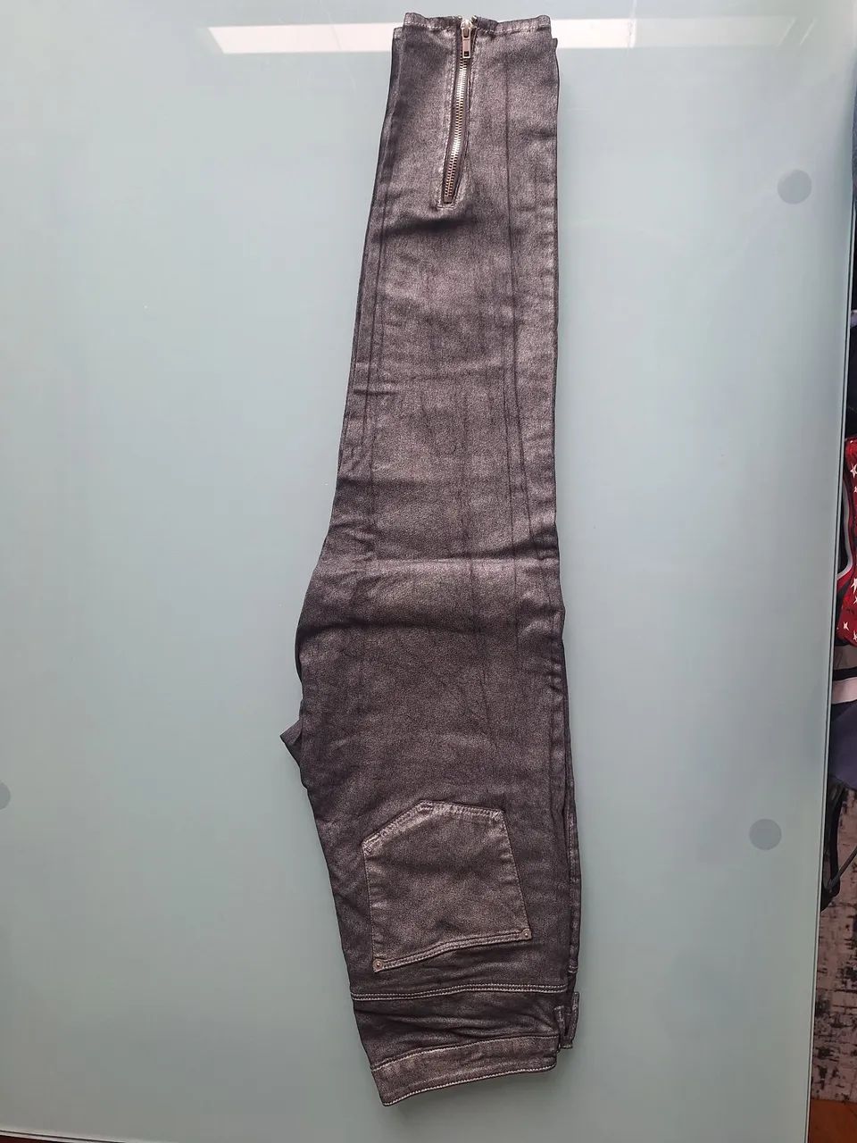 Calça jeans prata importada 40 - Foto 4