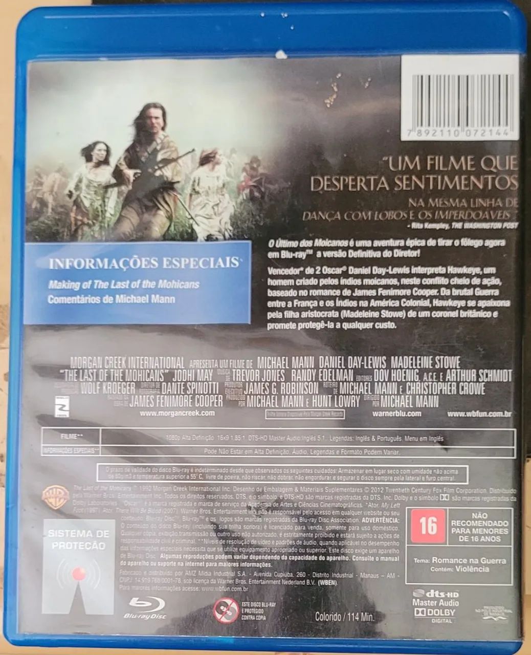 DVD BLU-RAY  -  O ÚLTIMO DOS MOICANOS - Foto 2
