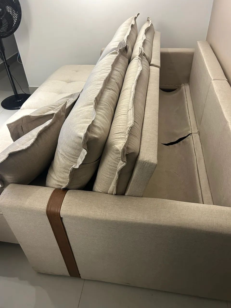 Sofá de linho retrátil sem caixa  - Foto 3