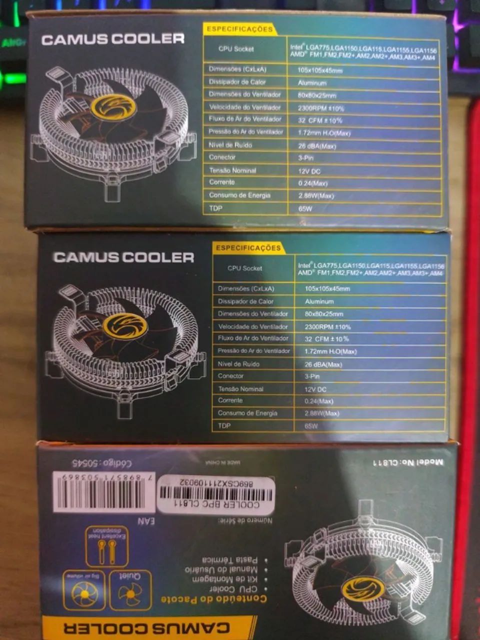 Cooler Para Processador Intel E Amd Universal Alta Refrigeração GPU - Foto 3