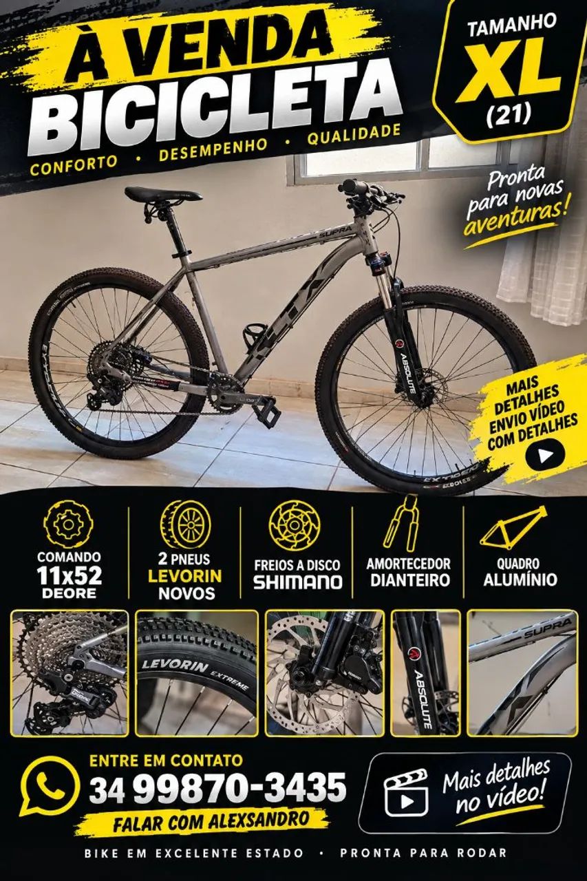 BICICLETA XL/21 ALUMÍNIO 