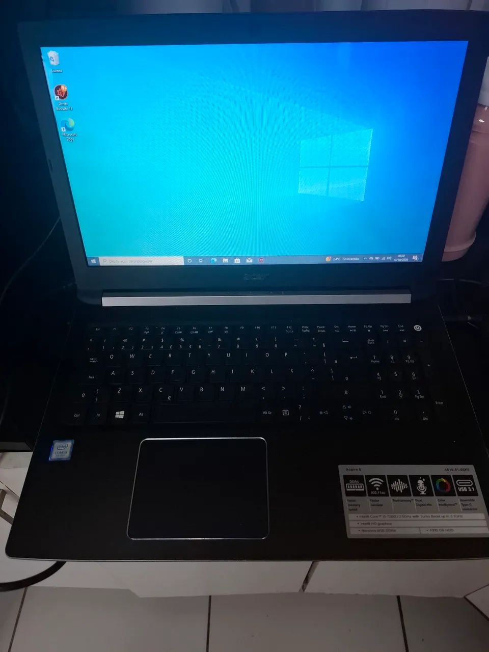 Notebook acer core i5 com 12 gigas ddr4 