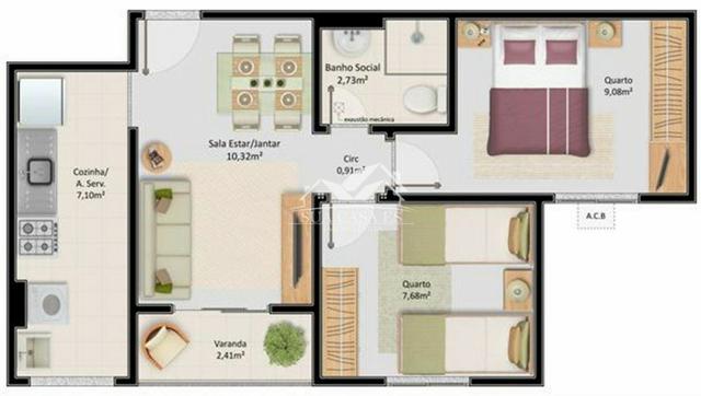 Apartamento - 2 quartos c/suite - no recreio das laranjeiras - Foto 11