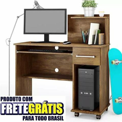 Mesa Computador Office Studio Rodizios Lukaliam