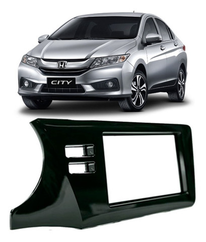 Moldura Painel som 2 Din Honda Fit city 2014 à 2020 - 2 Furos Expex - Foto 2