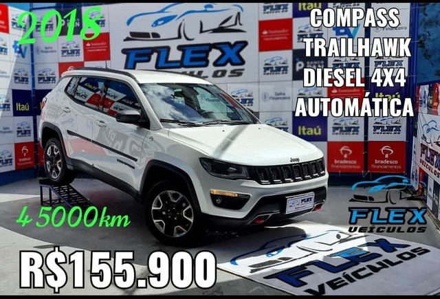 COMPASS TRAILHAWK DIESEL 4X4 AUTOMÁTICO NOVÍSSIMO  QUEIMA TOTAL 