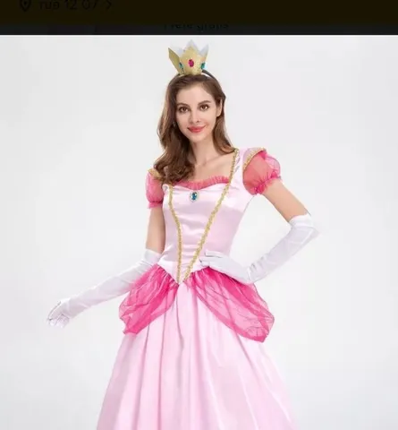 Fantasia Barbie Escola Princesa Vestido Cosplay Filme Pink