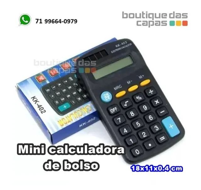Mini Calculadora de bolso eletrônica kk-402 usa 1 pilha palito AA - Foto 2