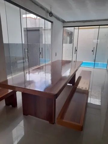 Mesa de Madeira Ypê no Estilo Taco.  - Foto 5