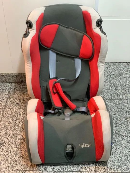 Cadeira de Carro Infantil Infanti - Vermelha e Cinza - Foto 2