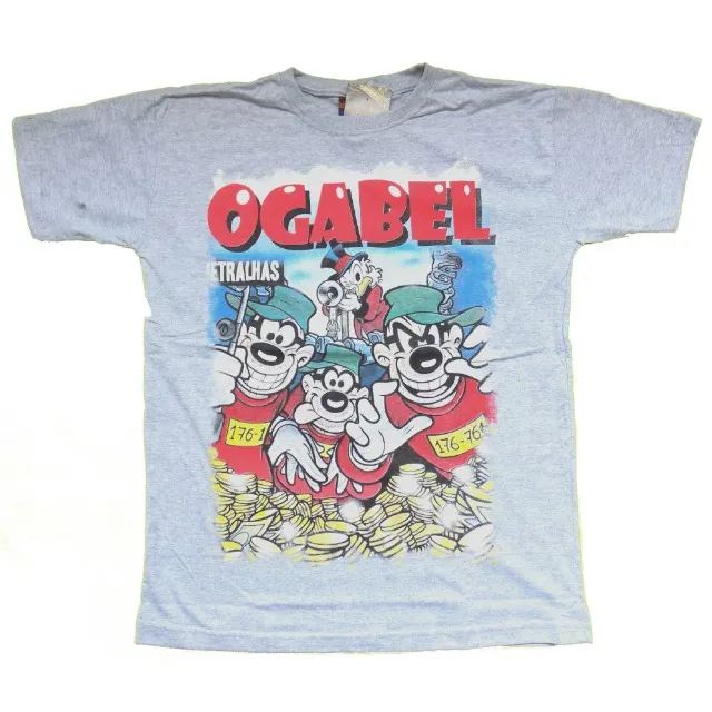 Camisas Moda Masculina Estampas Banda Filme Desenho HQ Manga Curta Gola Careca - Foto 3