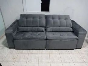 sofa retratil reclinavel fiji veludo  - Foto 4