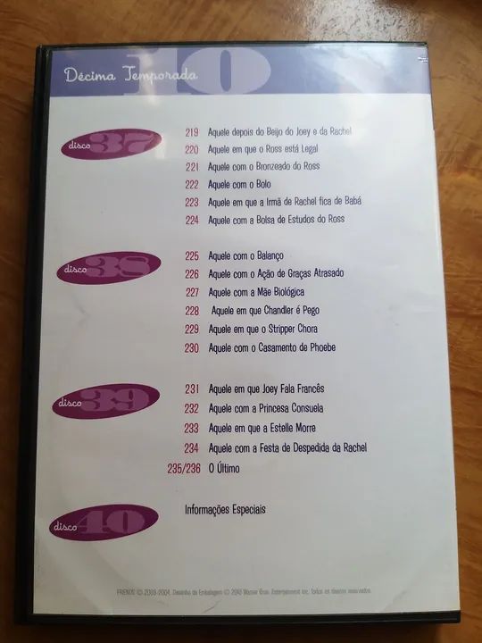 DVD série FRIENDS 10a Temporada completa (04 discos) - Foto 2