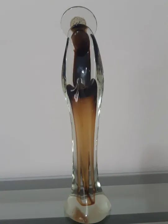 2 Imagens Cristal Murano São Marcos - Cor Âmbar - Imagem Santa e imagem Anjo - Foto 2