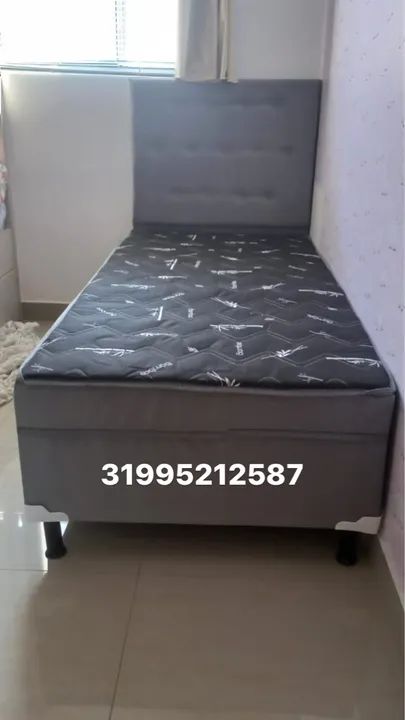 Cama box solteiro Helen, Pronta entrega 