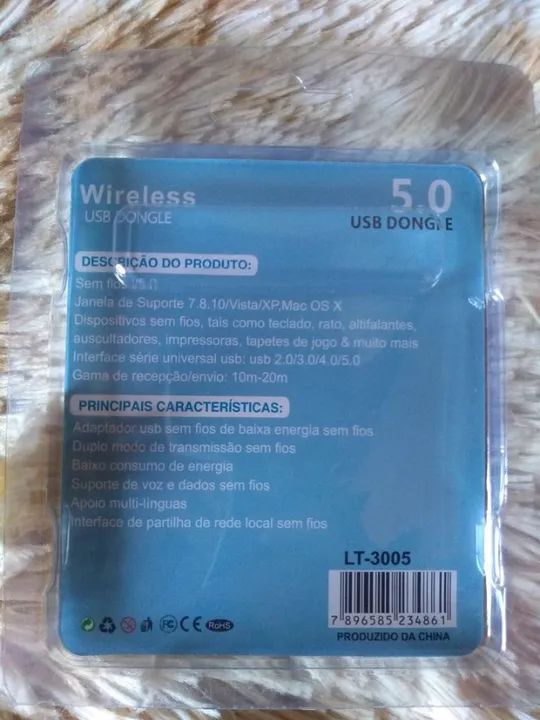 Adaptador Usb Bluetooth csr 5.0 Dongle Conecta Notebook Pc - Foto 2
