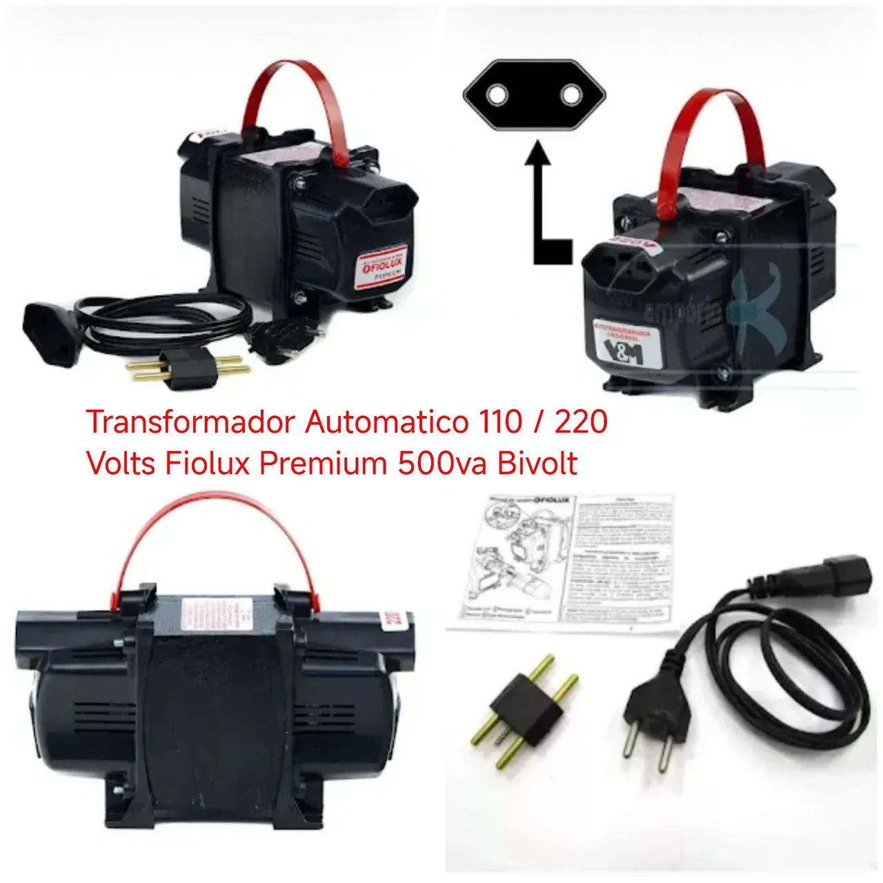 Transformador Automático 110/220 Volts Fiolúx Premium 500va Bivolt
