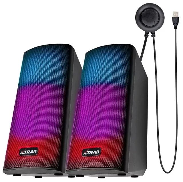 Caixa De Som Bluetooth Cartão Sd Usb Para Pc Notebook e Celular Rgb XDG-297 - Foto 2