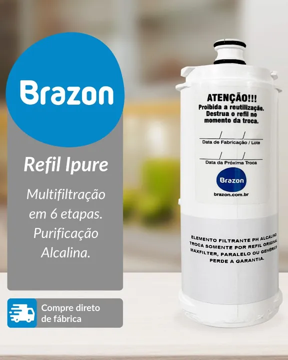 Refil de água para filtro Brazon