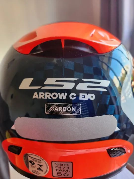 Capacete LS2 carbon arrow c evo  , sem detalhes  - Foto 3