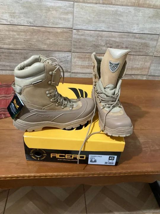 Bota militar shops acero tiger pró desert