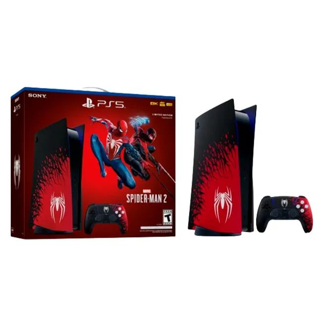 PS5 825GB Edição Limitada Spider Man 2, Com Leitor (Seminovo) | Item de Colecionador!