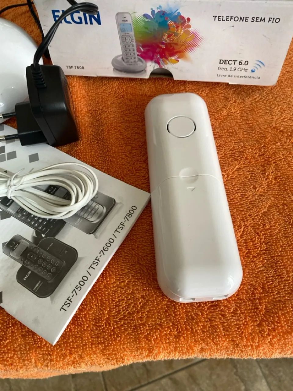 Telefone Elgin TSF 7600 sem fio - cor branco - Foto 5