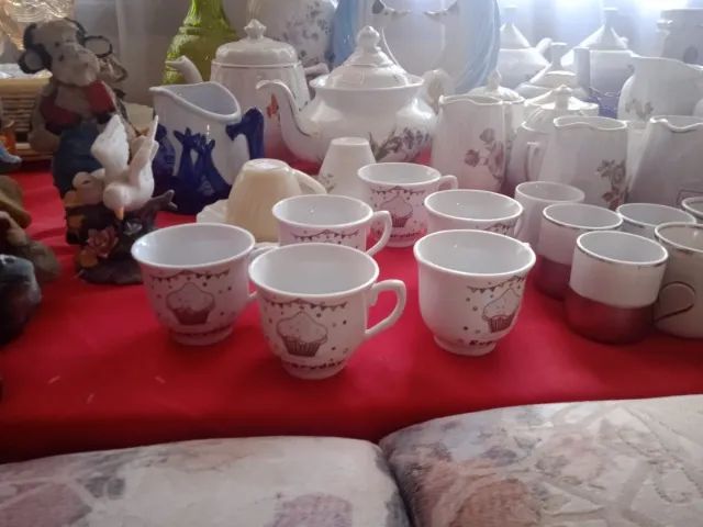 Conjunto de xícaras de café em porcelana fina linds 6 unidades antigos. - Foto 2