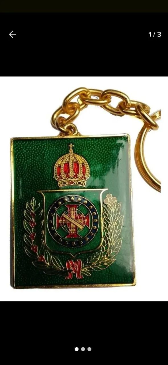 Chaveiro brasão Armas Brasil Imperial monarquia 1993 - Foto 3