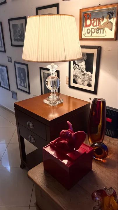 Abajur de Mesa em Cristal com Base de Cristal - Foto 3