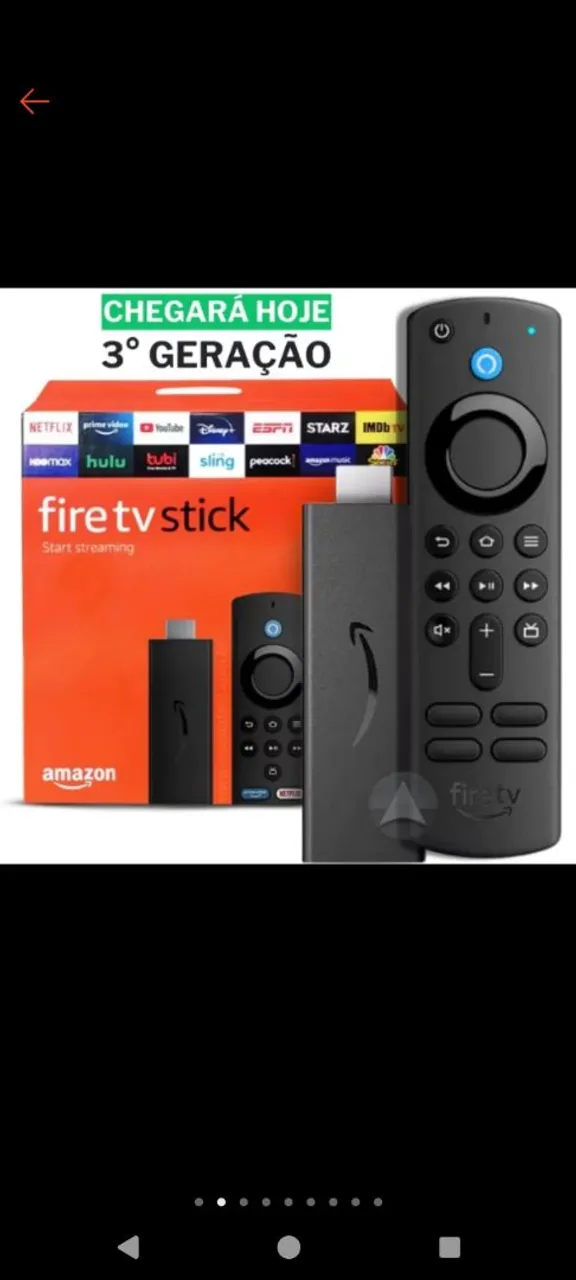 Fire TV Stick 3ª Geração - Novo!