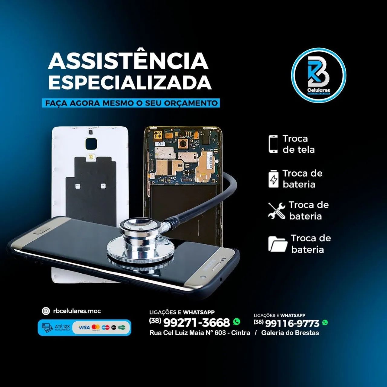 Assistência especializada para o seu aparelho, peças de qualidade e com garantia