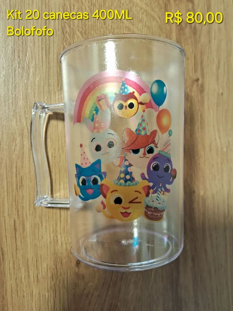 KIT 20 canecas  - Tema Bolofofo 400ML - Foto 2