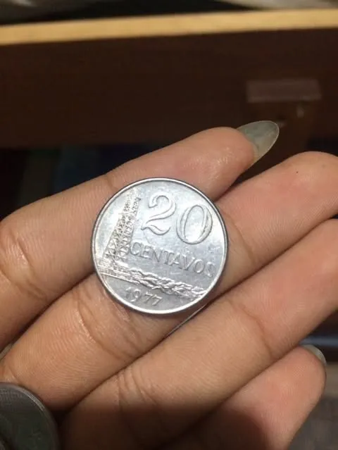 moeda de 20 centavos de 1977
