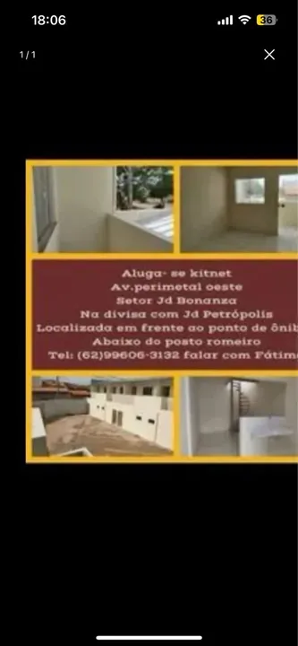 Kitnet para Alugar - Jd Bonanza