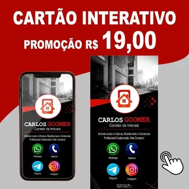 Cartão visitas Digital Clicável  - Foto 3