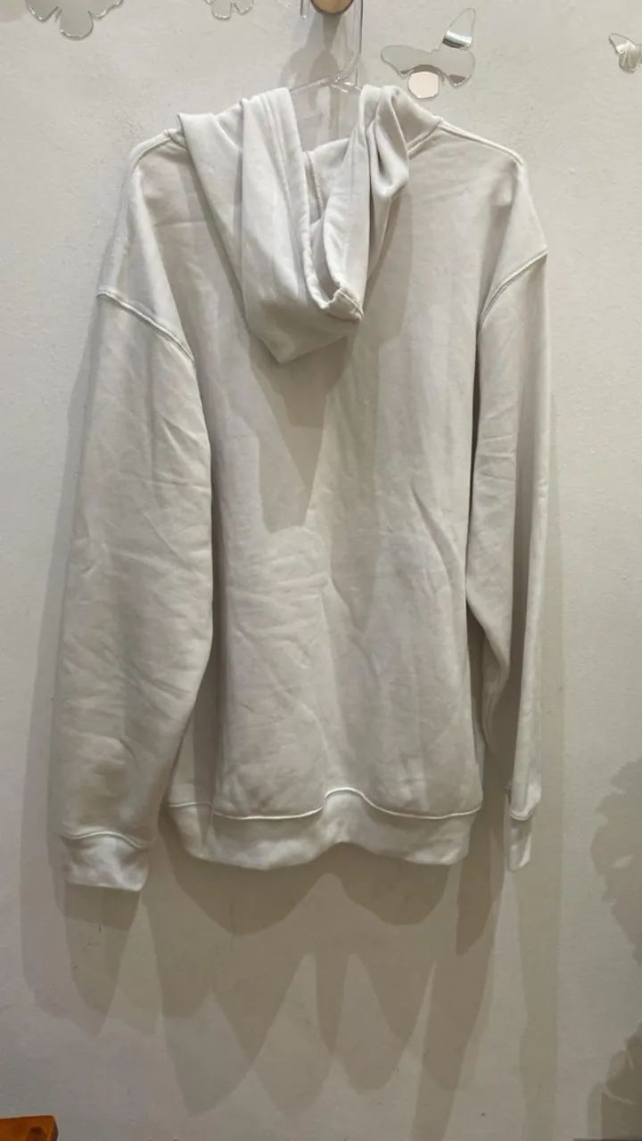 Blusa de Moletom Fechada GAP com Capuz Branca - Foto 5