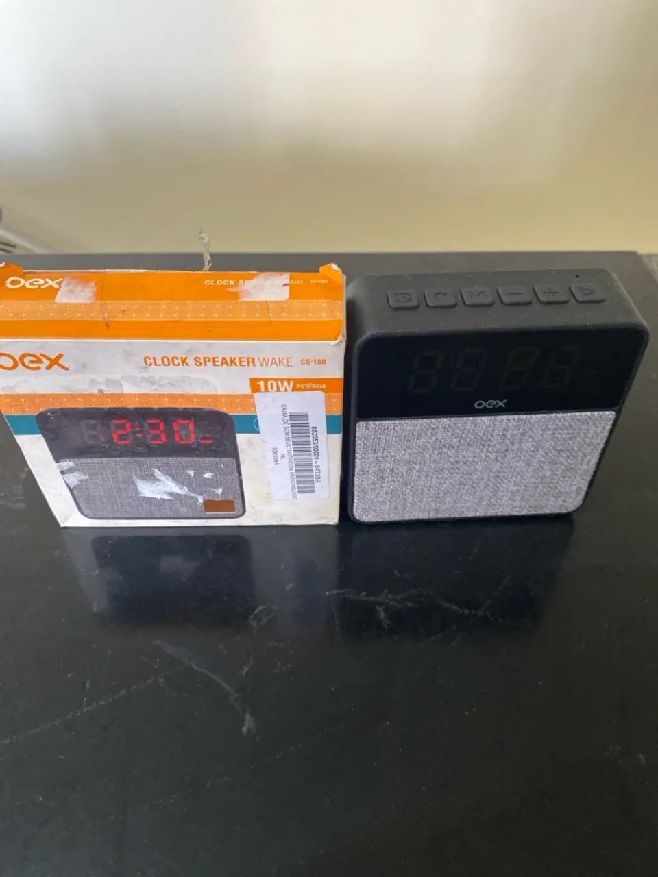 Caixa de Som Bluetooth Oex CS-100 com Relógio - Foto 2