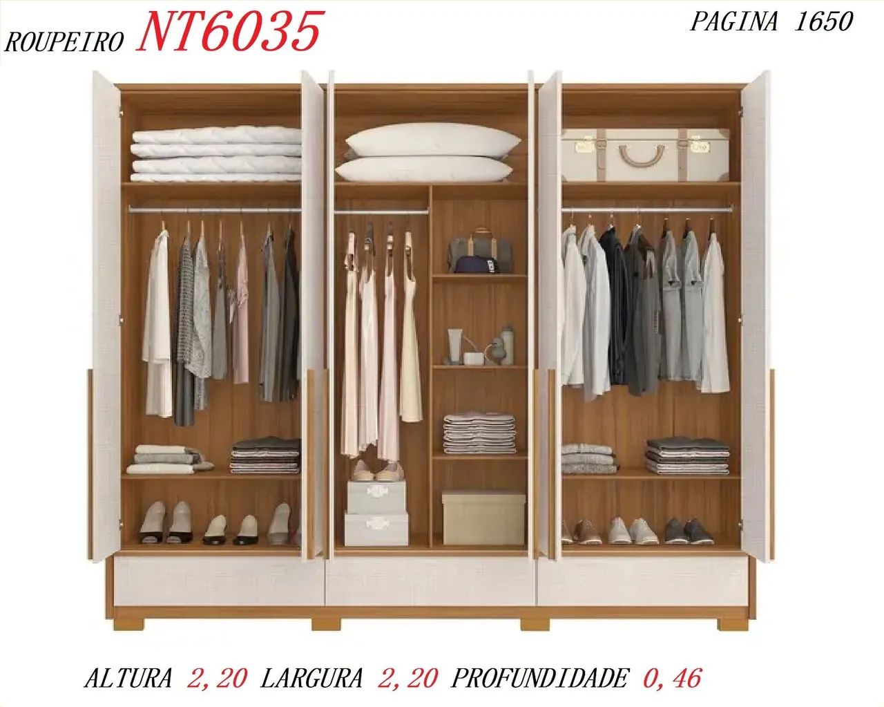 Guarda-roupa espaçoso 100%mdf  - Foto 2