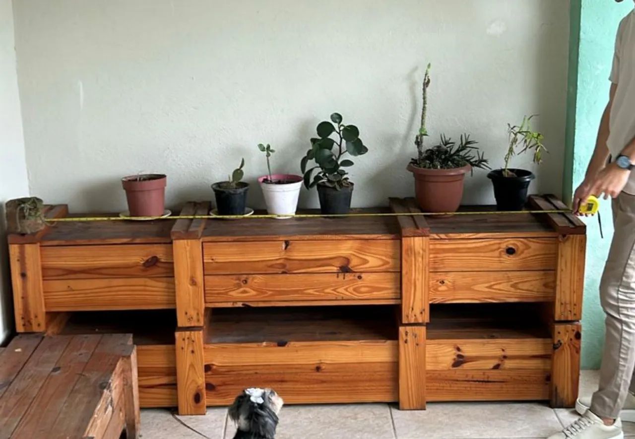 Aparador de madeira rústica para decoração - Foto 2