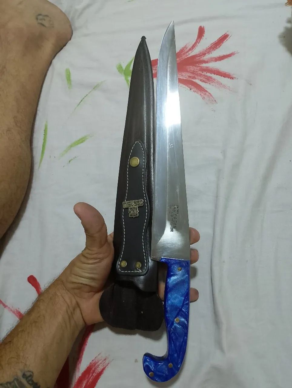 Faca gaucha  Artesanal com Bainha - Foto 3