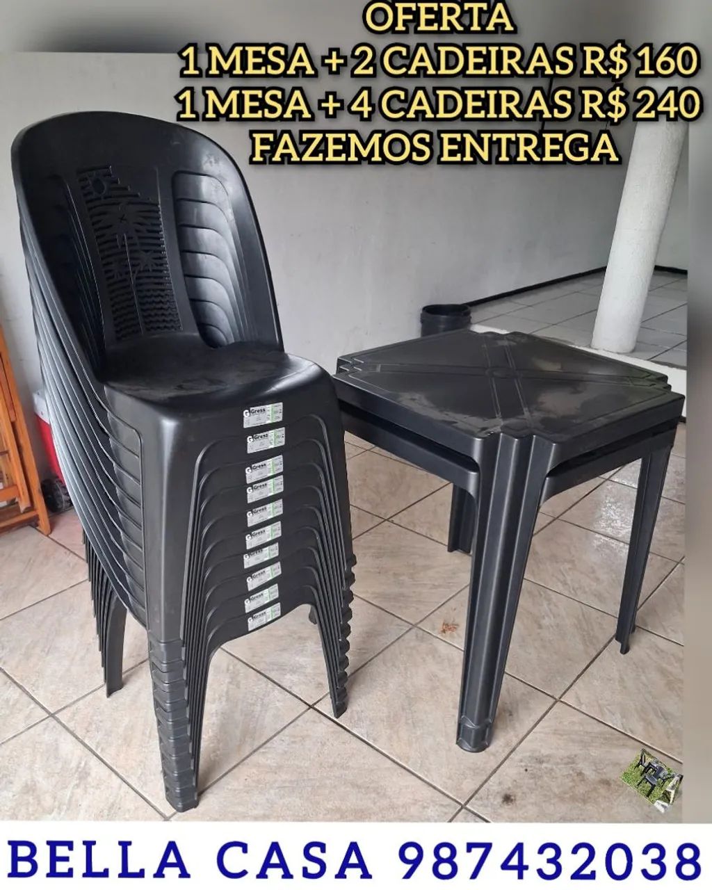 CONJUNTO DE MESA COM CADEIRA X.RNR IAMR ENTREGA HOJE 