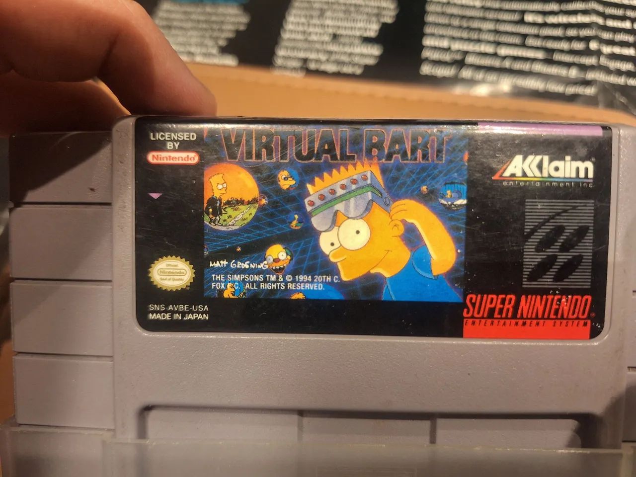 Virtual Bart Original Super Nintendo SNES Raro Jogos de - Main Image