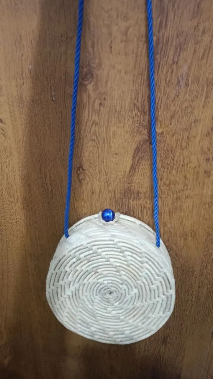 Bolsa de palha, olho grego  - Foto 5