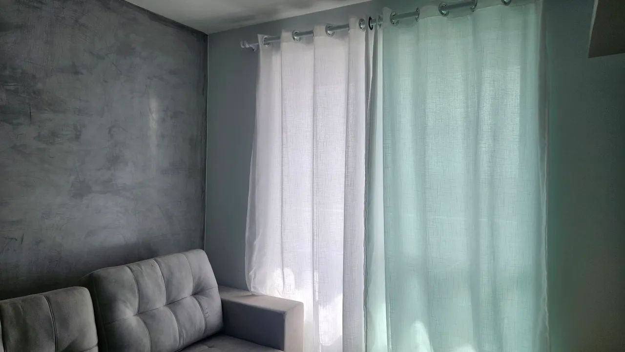 Cortina de linho e forro 3m x 2,8m branca