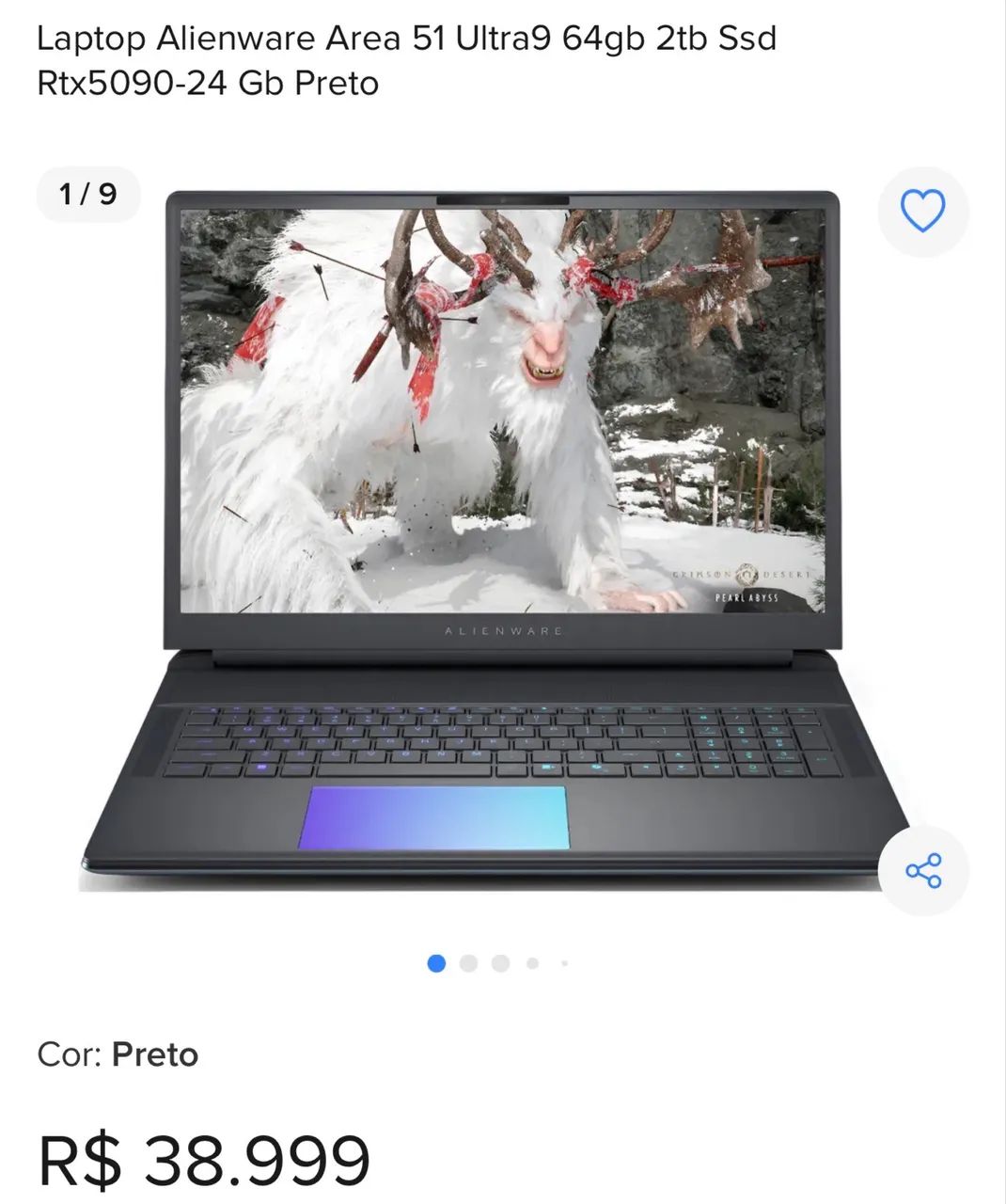 Notebook Gaming Dell Alienware Area51 18" Gpu 5090 - Foto 4