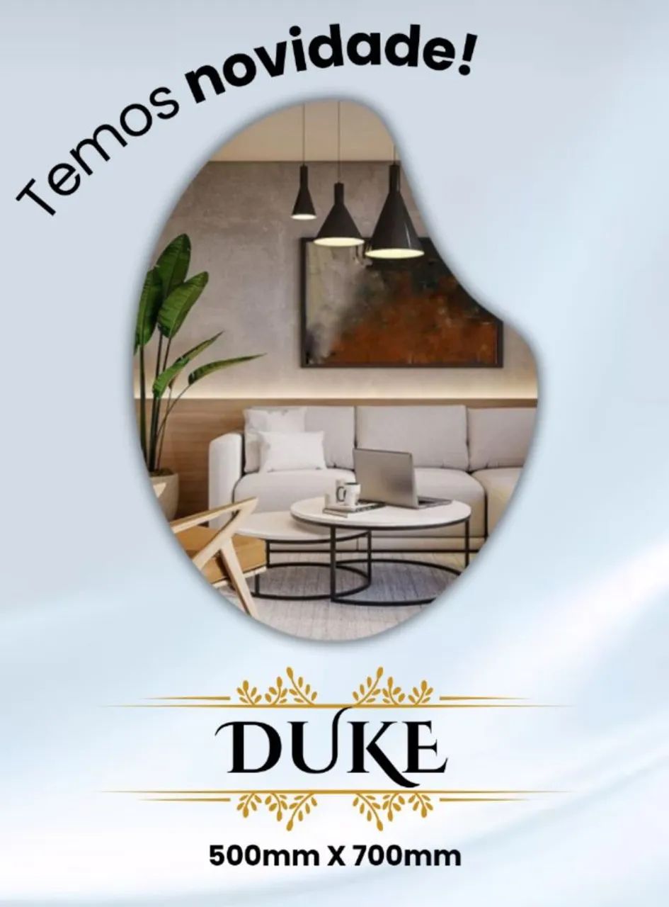 Espelho Decorativo orgânico - Moderno e Elegante